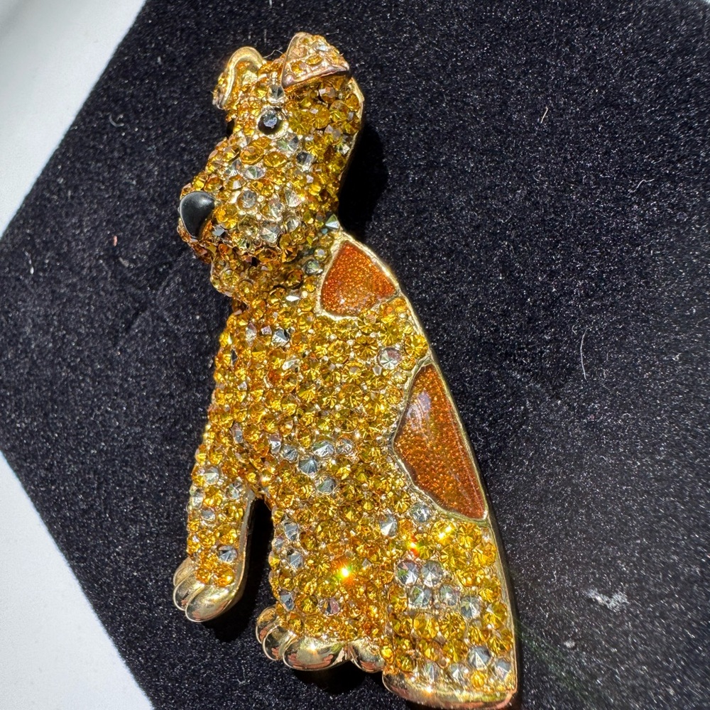 Gold and Black Glitter Dog Pin - Picture 11 of 13